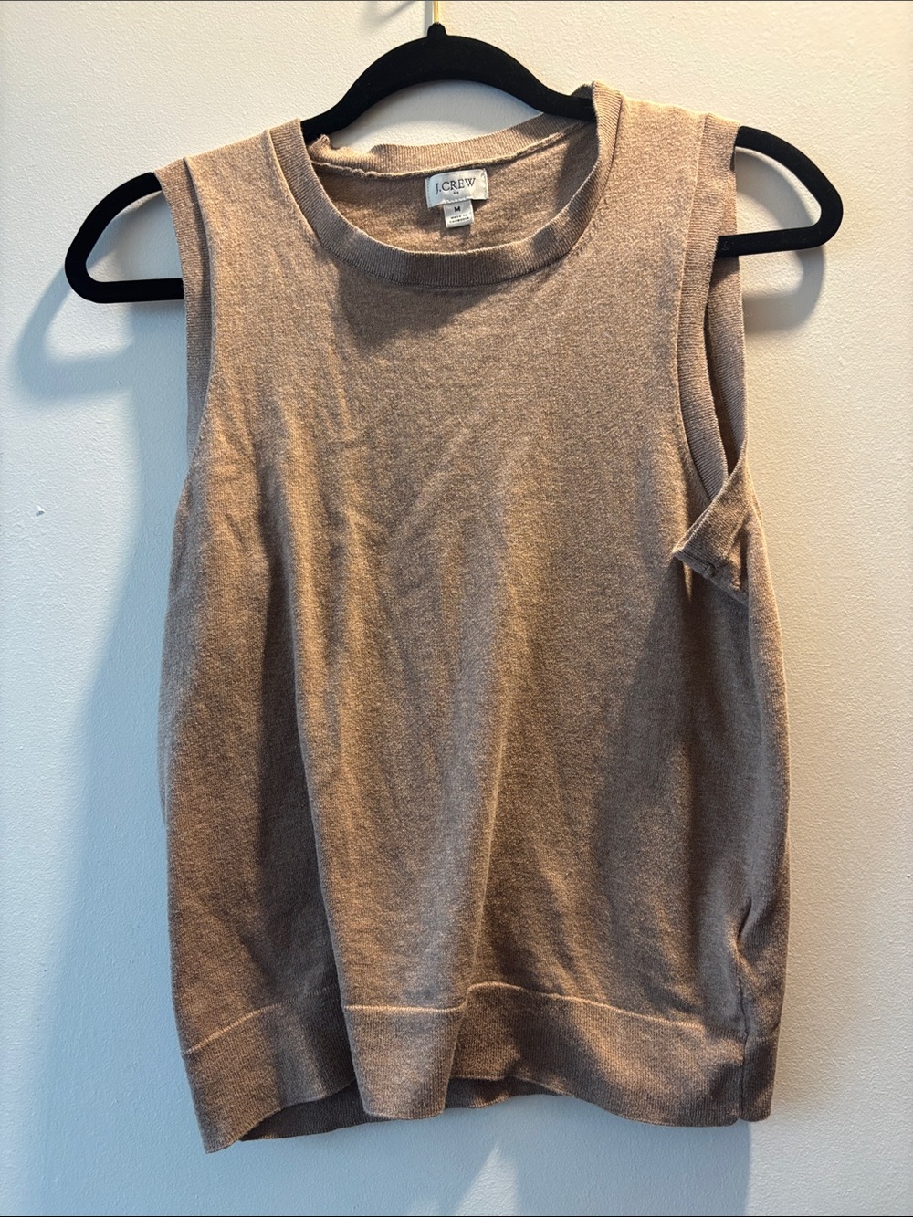 J. Crew Sleeveless Knit Tank Top - Taupe